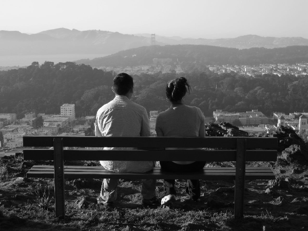 couple on bench